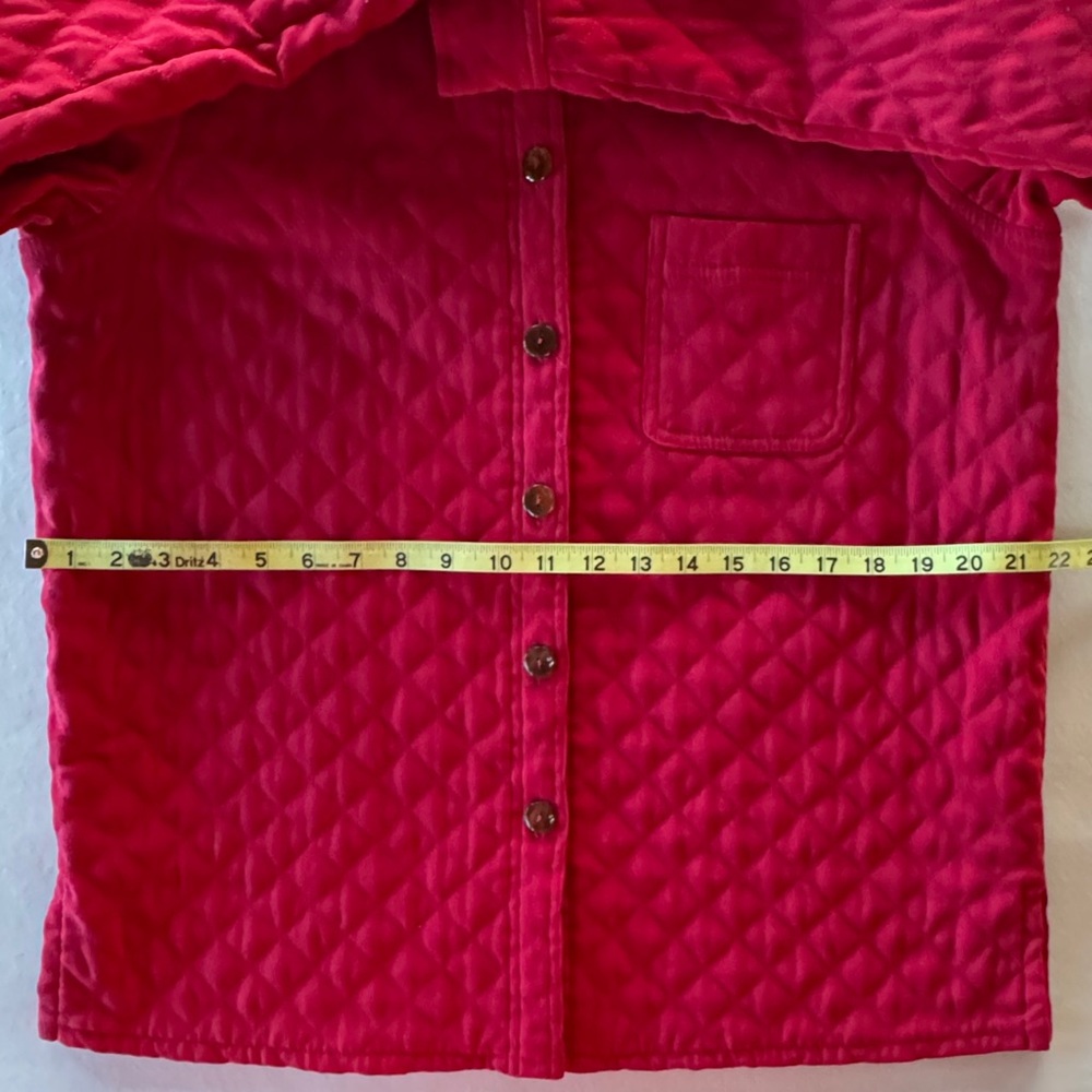 Talbots Quilted Utility Jacket Barn Chore Shacket Red (M/Petite) - Picture 11 of 17